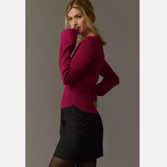 Brand New Maeve Square-Neck Bell-Sleeve Sweater - Picture 2 of 11